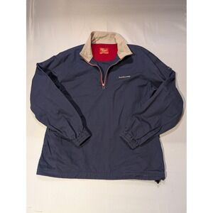 R M Williams Mens Small Navy Quarter Zip Pullover Jacket The Bush Outfittera